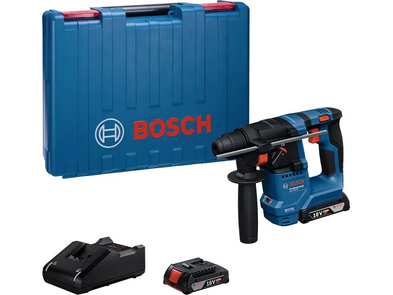 Bosch Professional Akku-Bohrhammer SDS plus GBH 18V-18 2x A Kompakter 18V-Bohrhammer mit KickBack Control