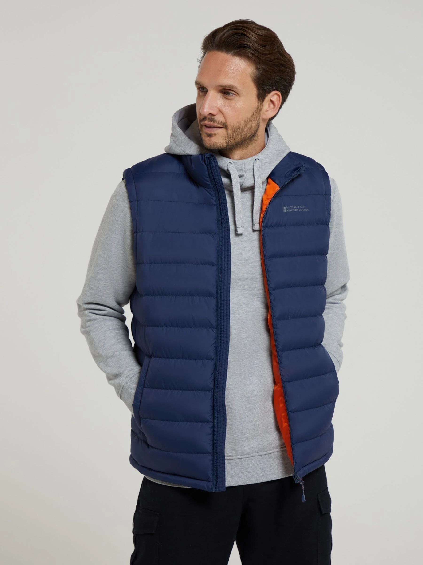 Lichtblauw - Mountain Warehouse - Gewatteerde Seasons bodywarmer voor heren