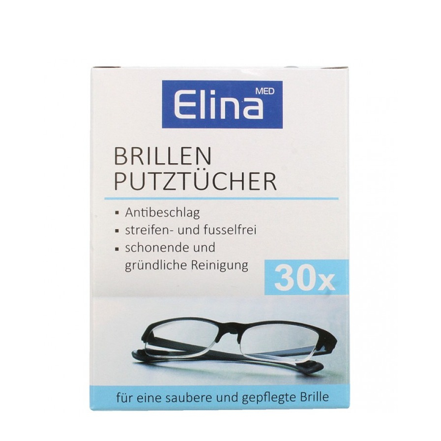 (1 Pack à 30 Stk.) Brillenputztücher in Einzelsachets mit Anti-Beschlagwirkung