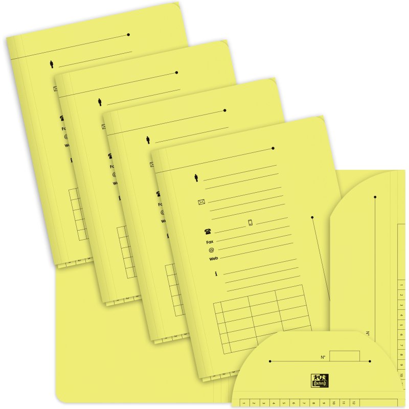 lot de 10 sous dossier Oxford  2rabats A4 kraft pastel assorti