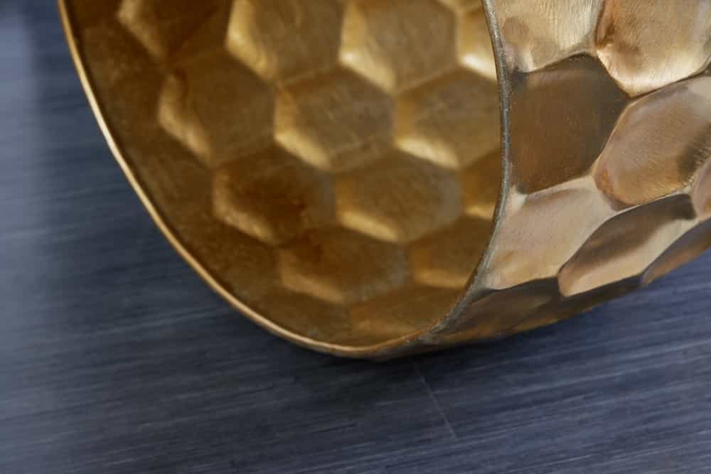 Design Beistelltisch ORGANIC ORIENT 55cm gold Metall Hammerschlag Nachttisch handmade rund