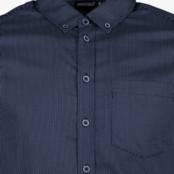 Unsigned heren overhemd donkerblauw