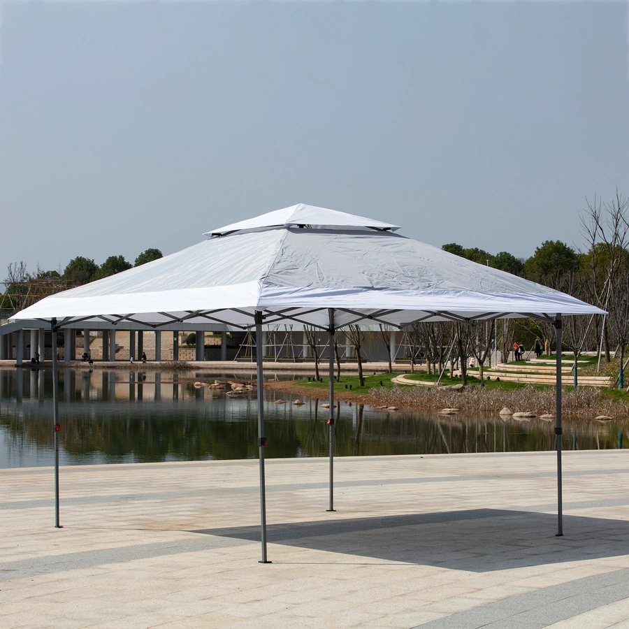 Outsunny Pop-Up-Pavillon zusammenfaltbar grau, weiß