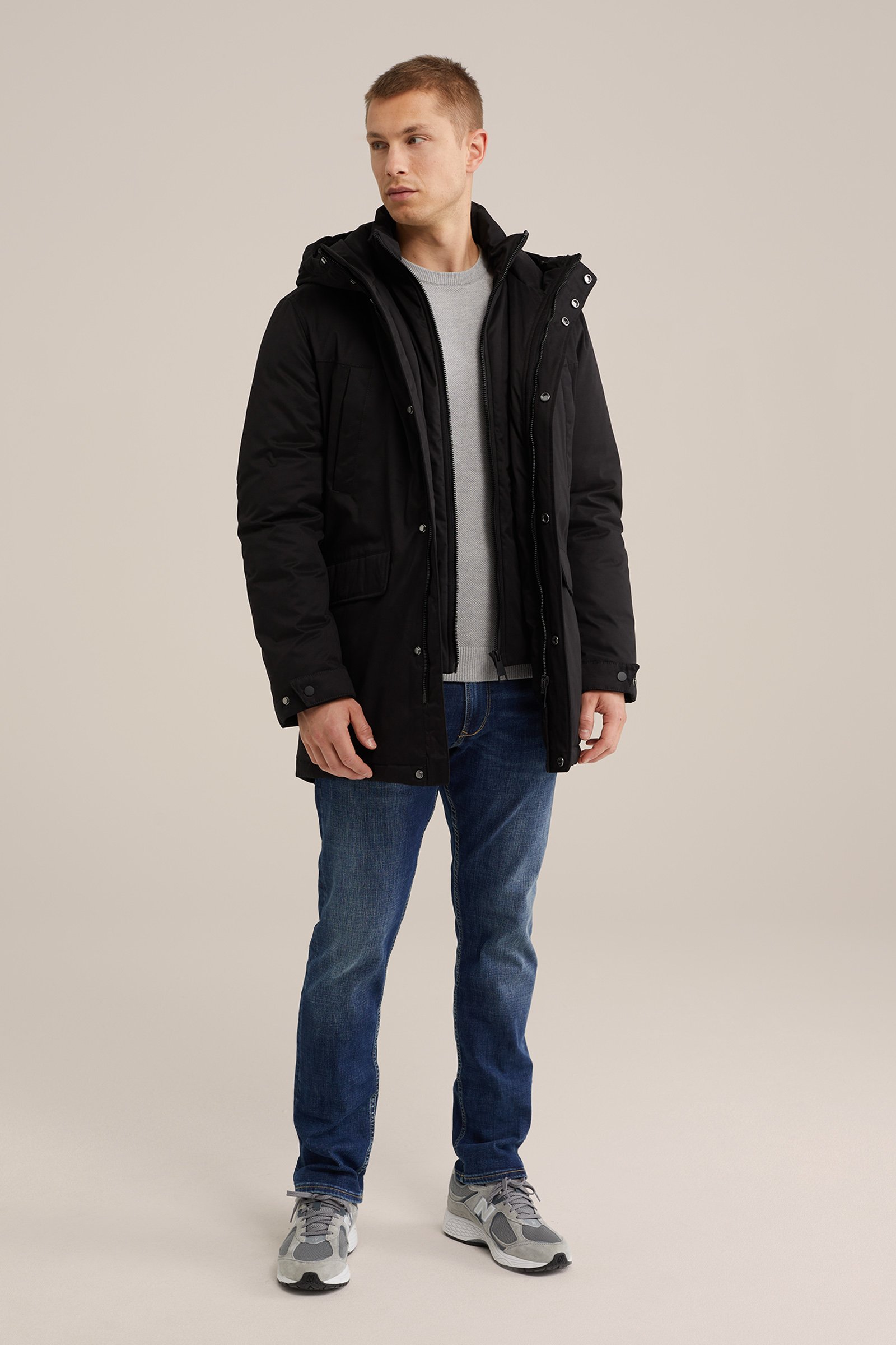 parka jas WE Fashion Zwart