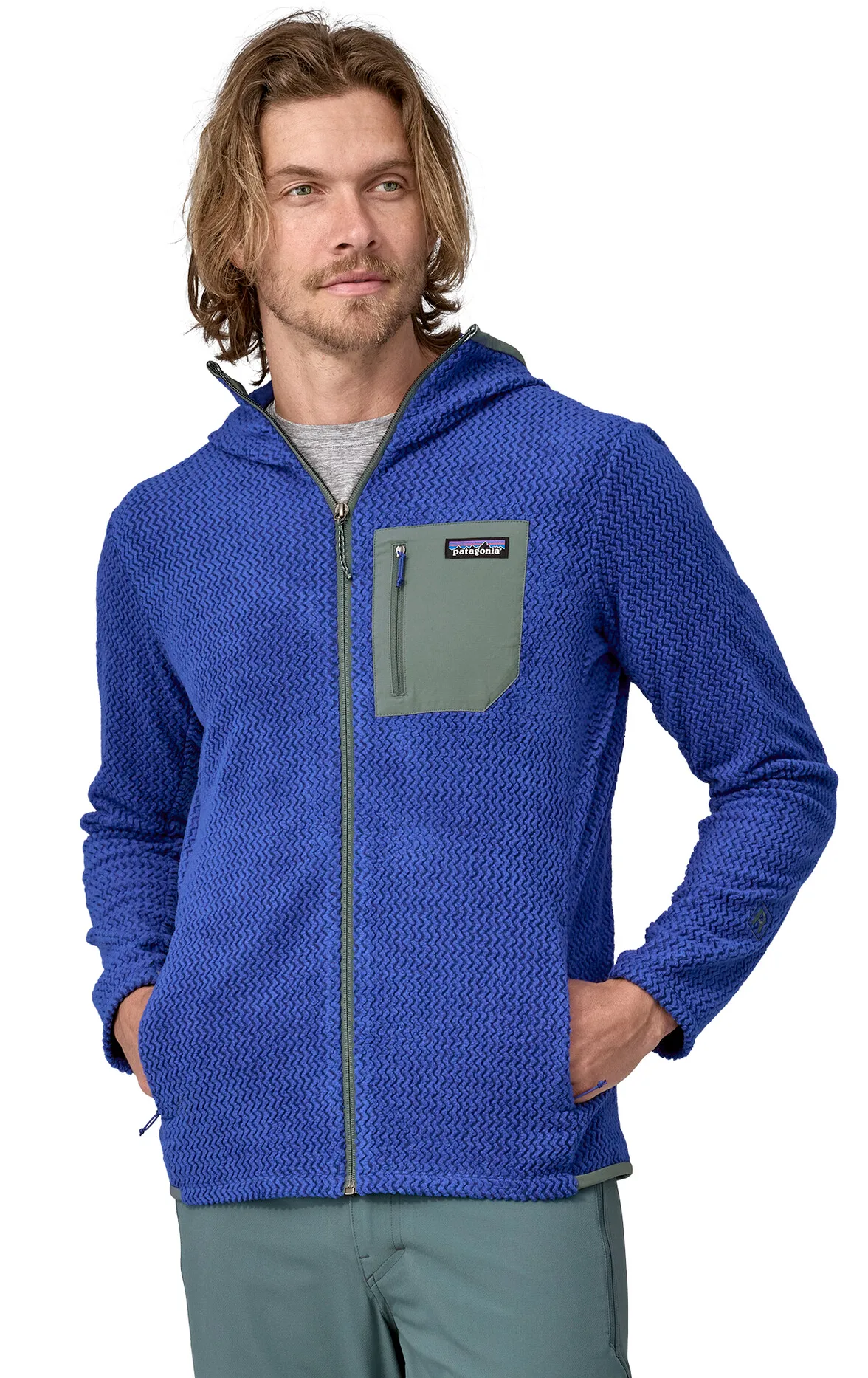 Patagonia M's R1 Air Full-Zip Hoody Passage Blue