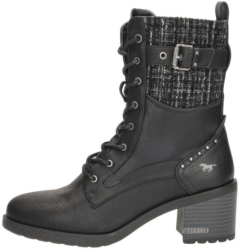 Mustang Veterschoenen Hak zwart