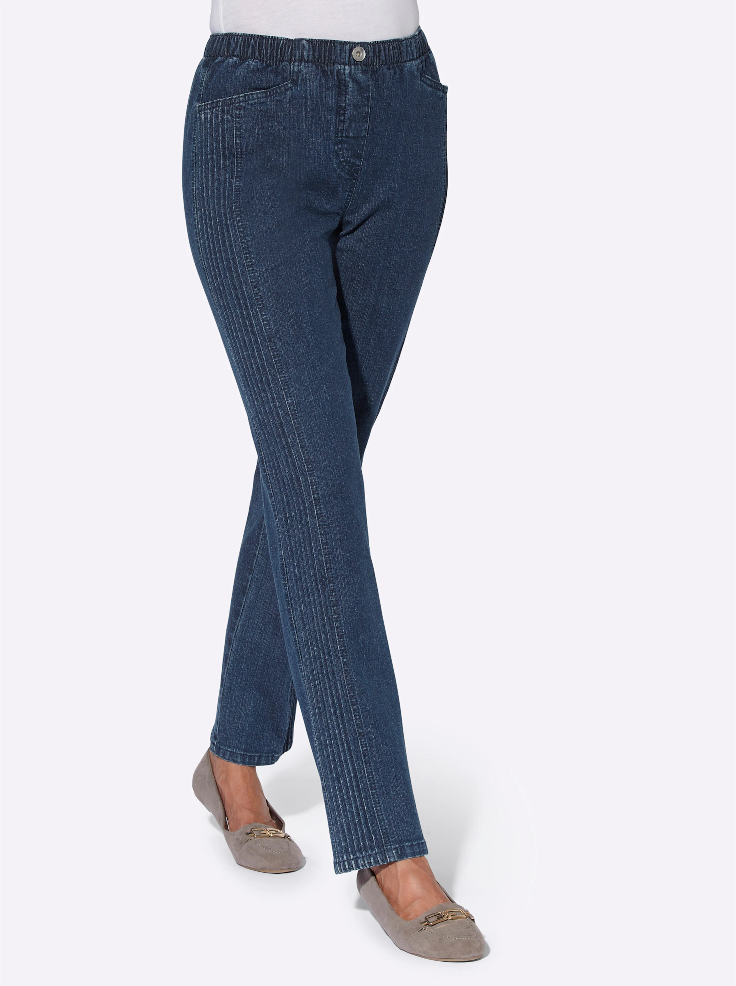 Jeans in darkblue-stone-washed