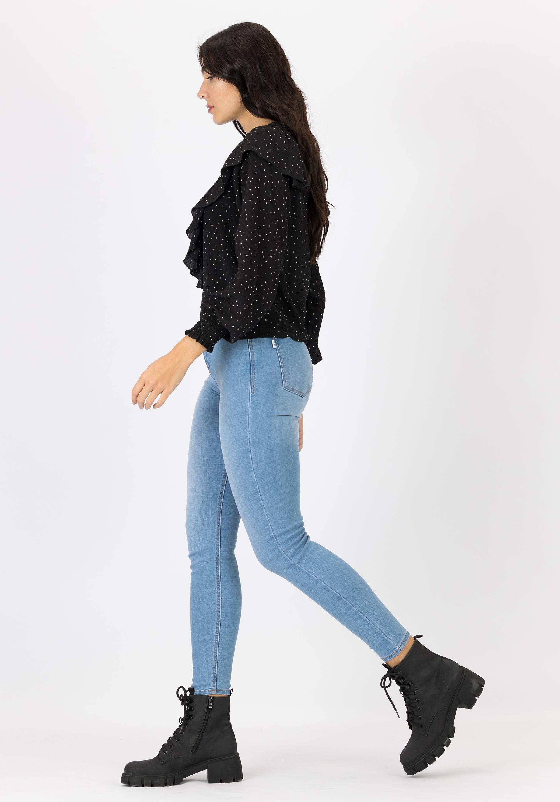 Jeans Jessie Skinny Cintura Alta