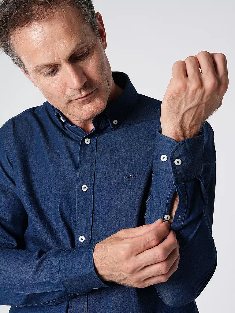 BOSS Jeanshemd  dunkelblau