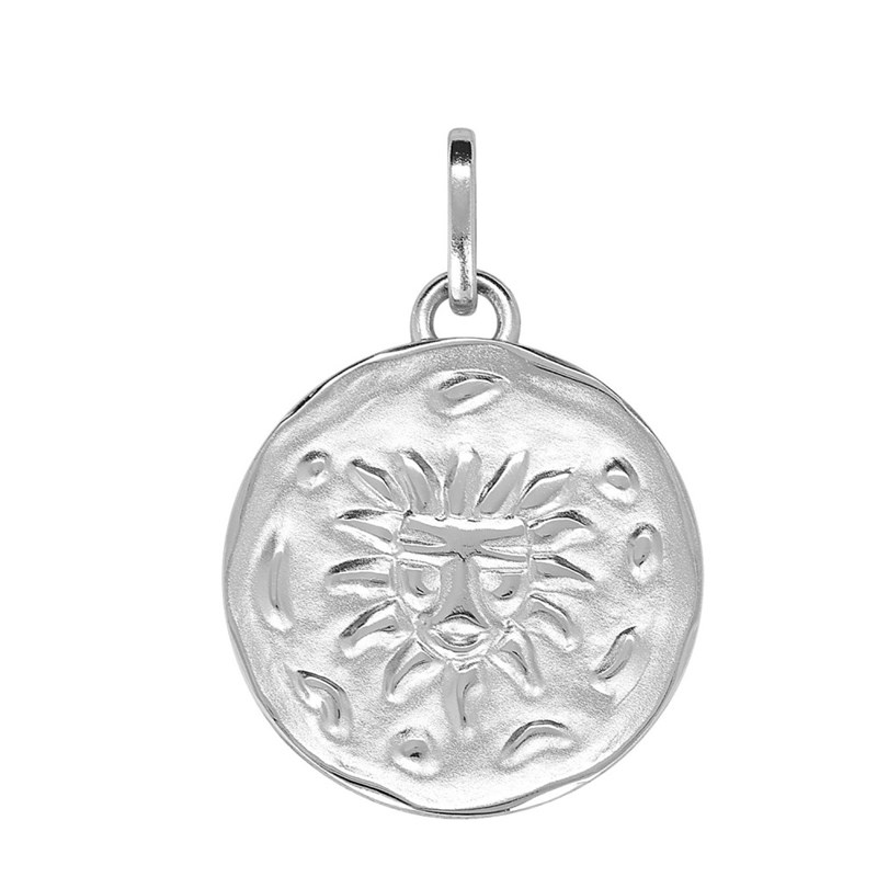 Pendentif mixte - Argent 925 - Signe Astrologique - Lion