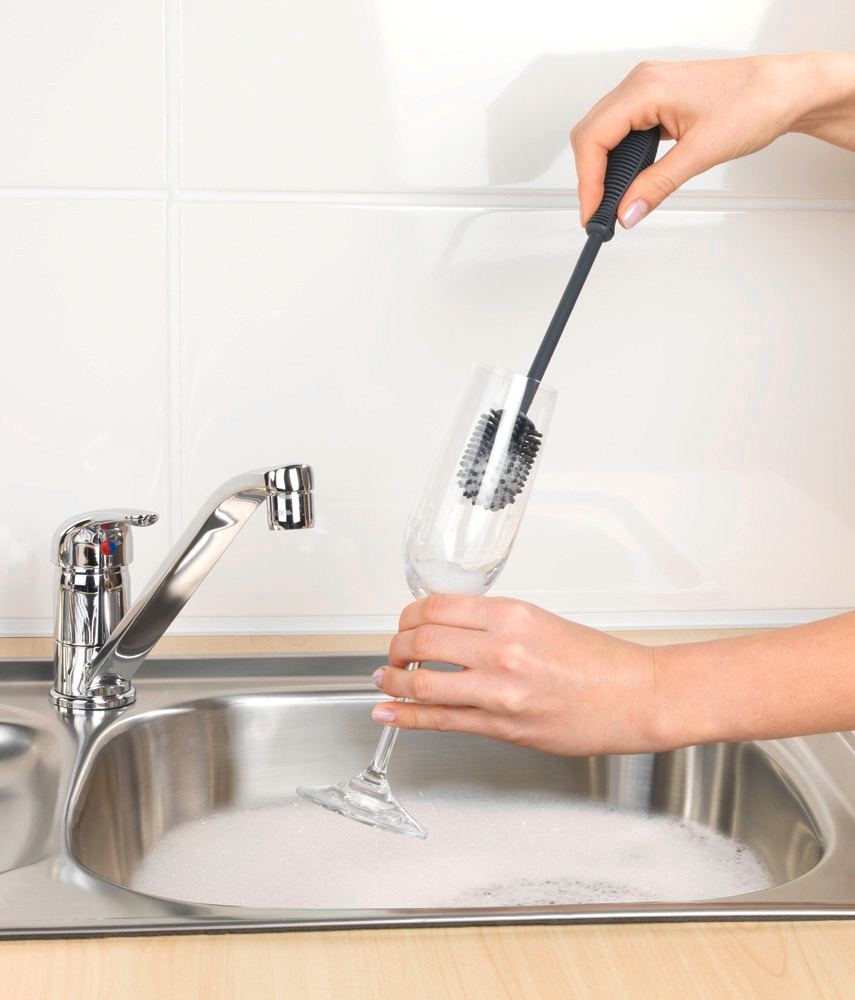 Wenko Silikon Spülbürste 25 cm grau