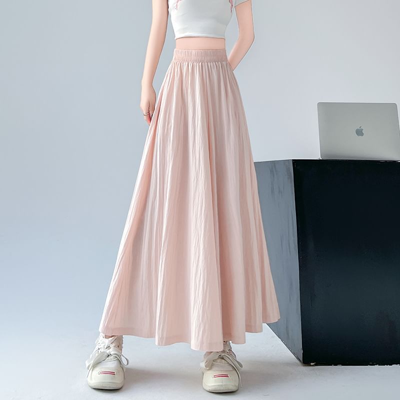 Luminato - Hoge taille effen cropped wijde broek