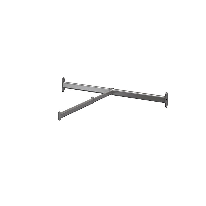 Tringle coulissante de face en acier gris GoodHome Atomia L. 71,3 x P. 58 cm