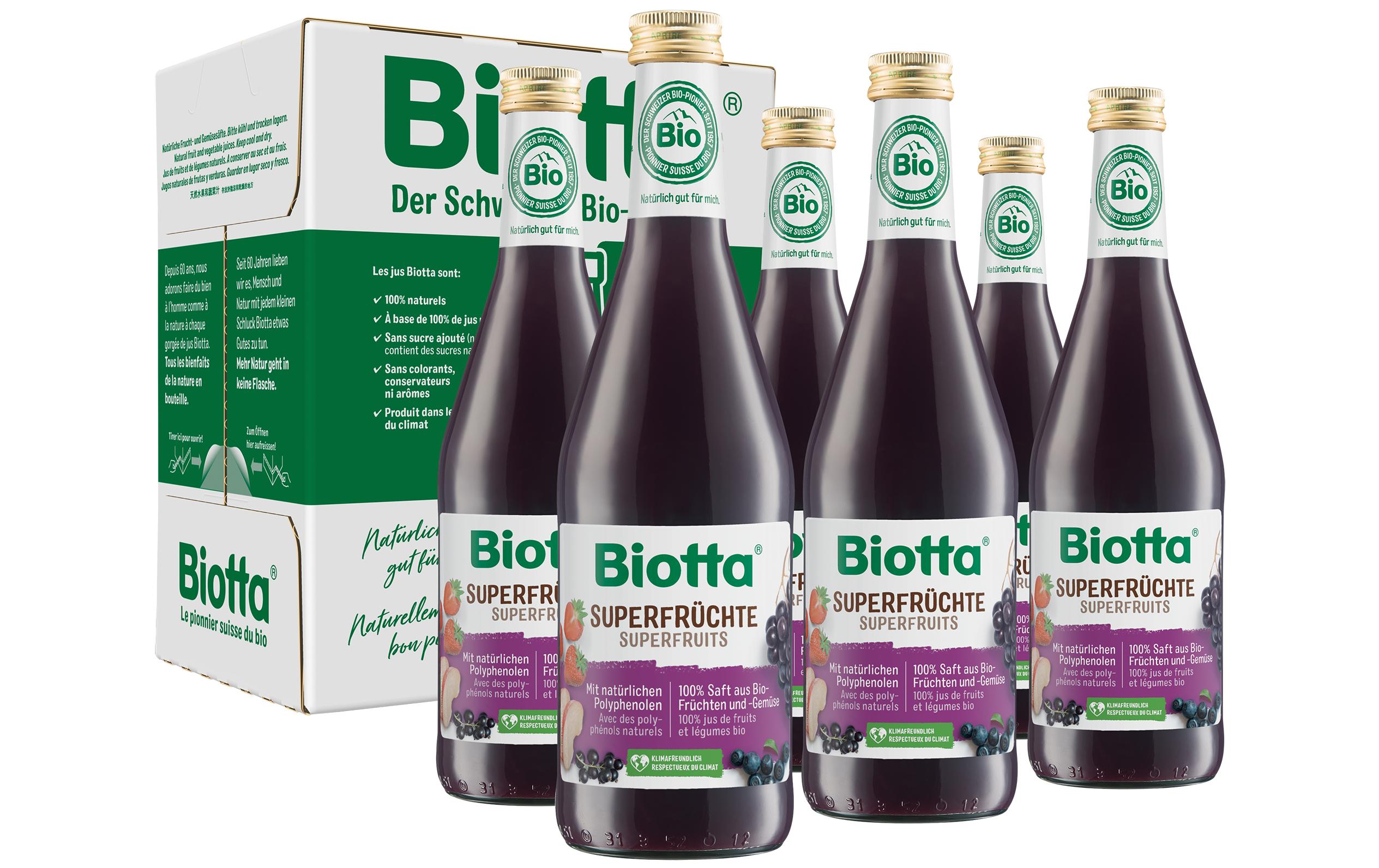Säfte Superfrüchte Bio 6 x 0.5 lFruchtsaft aus erntefrischen Bio-Früchten