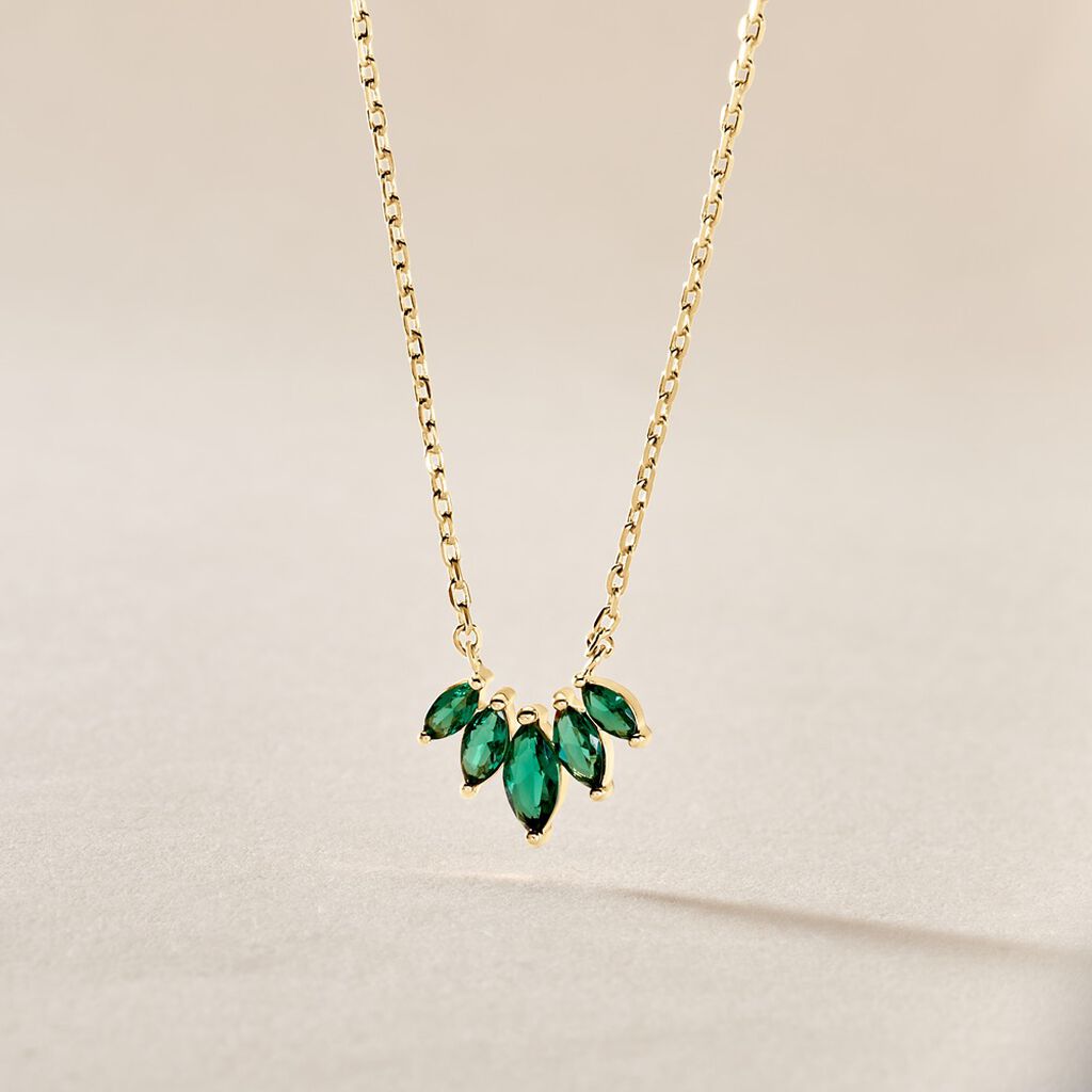 Collier Amazonia Plaqué Or Jaune Oxyde De Zirconium