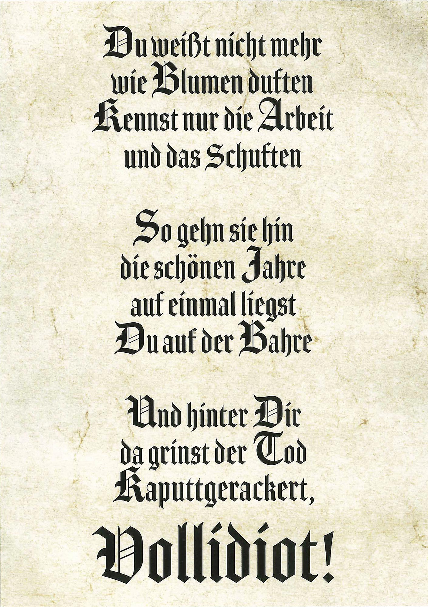 Postkarte 'Kaputtgerackert' günstig bestellen