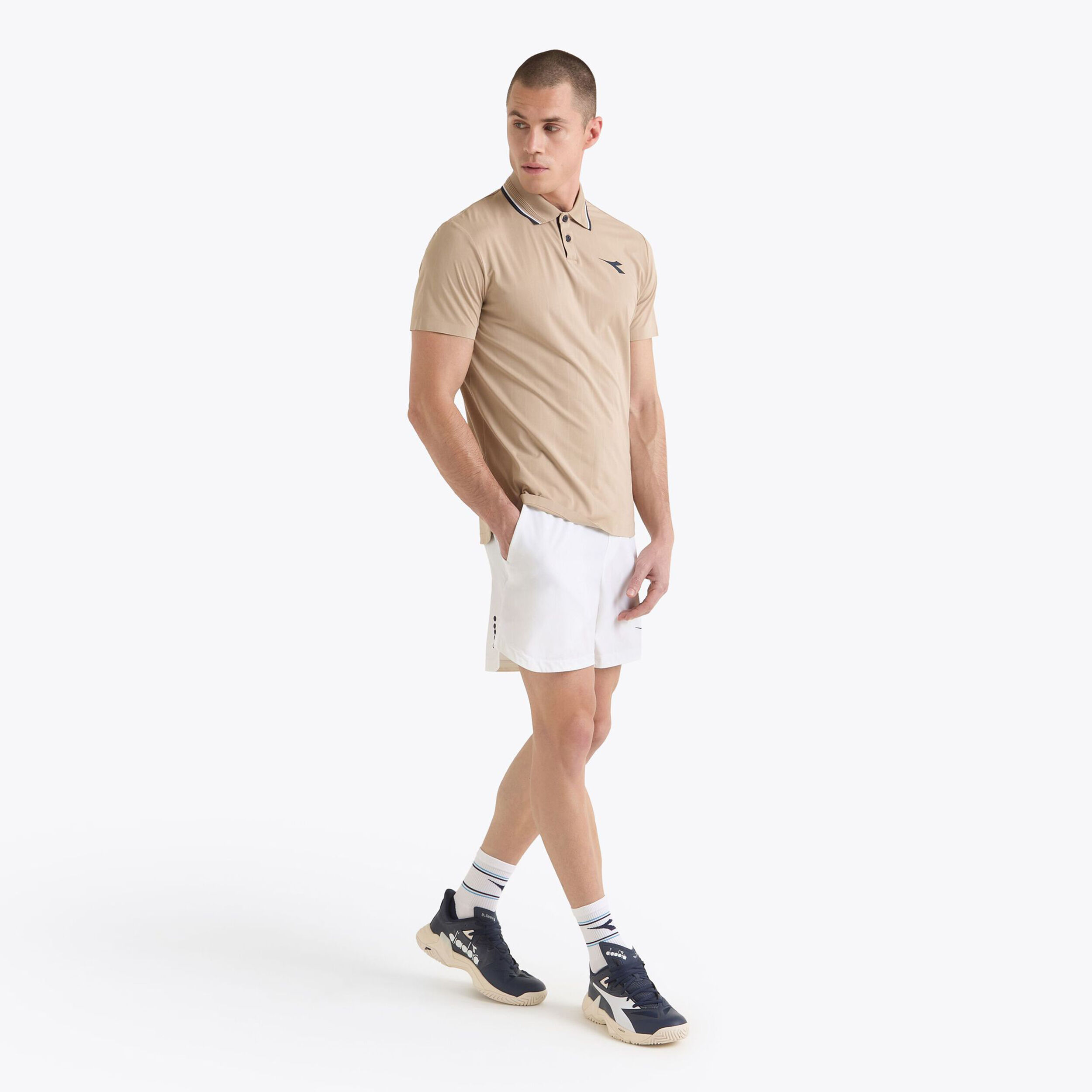 Diadora Icon Polo Hommes - Beige