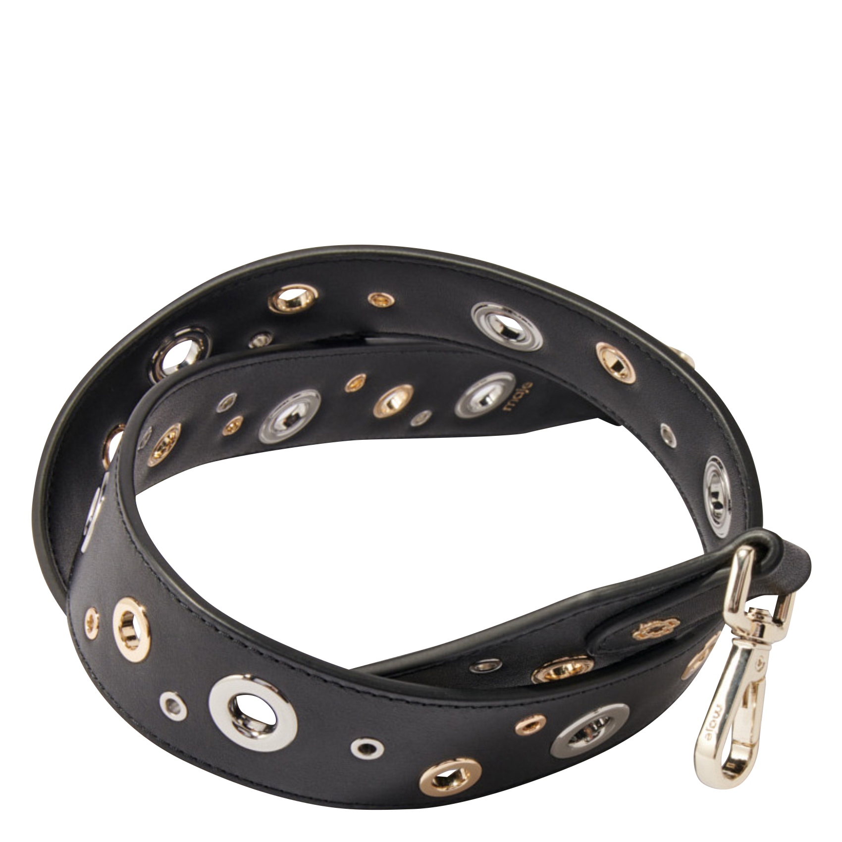 Bandoulière en cuir | Noir