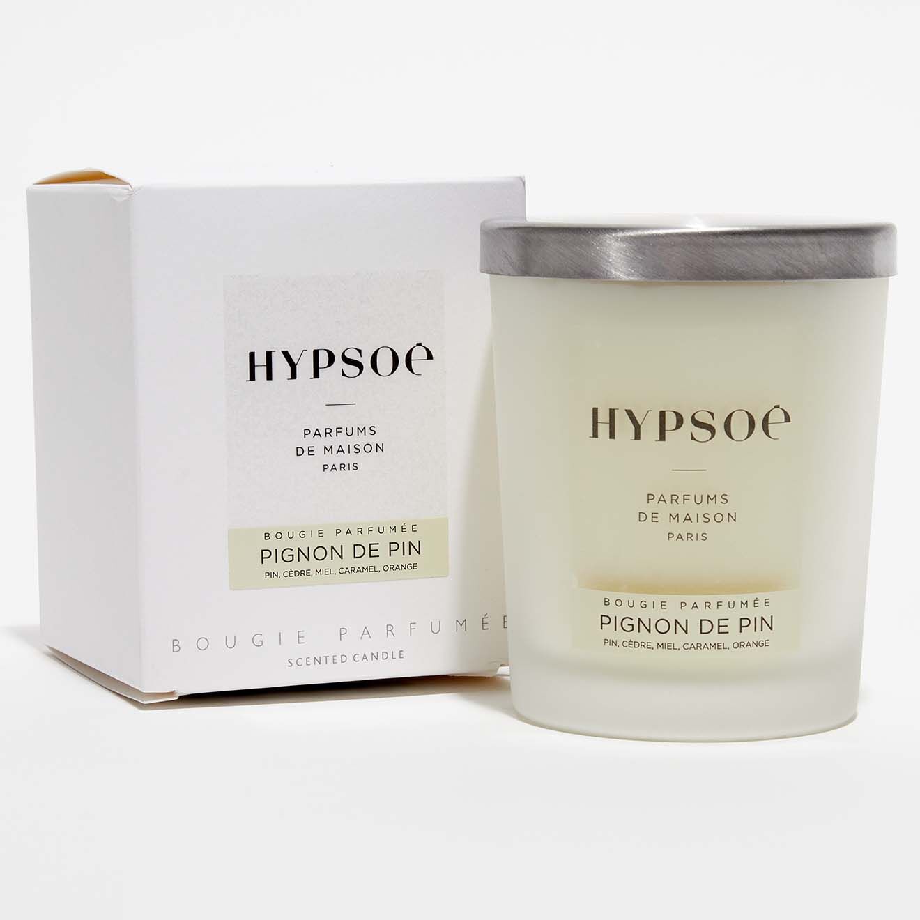 Hypsoé Bougie parfumée Silver Cover Pignon de Pin - 1 mèche 50h