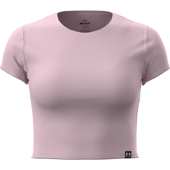 Under Armour Rival Rib Baby  T-Shirt Prime Pink Damen