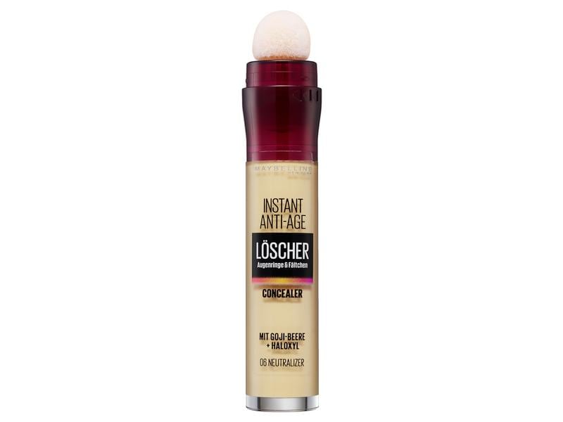Maybelline Concealer Instant Anti Age 6 Neutralizer Concealer lässt Schwellungen und dunkle Augenringe wie ausgelöscht erscheinen