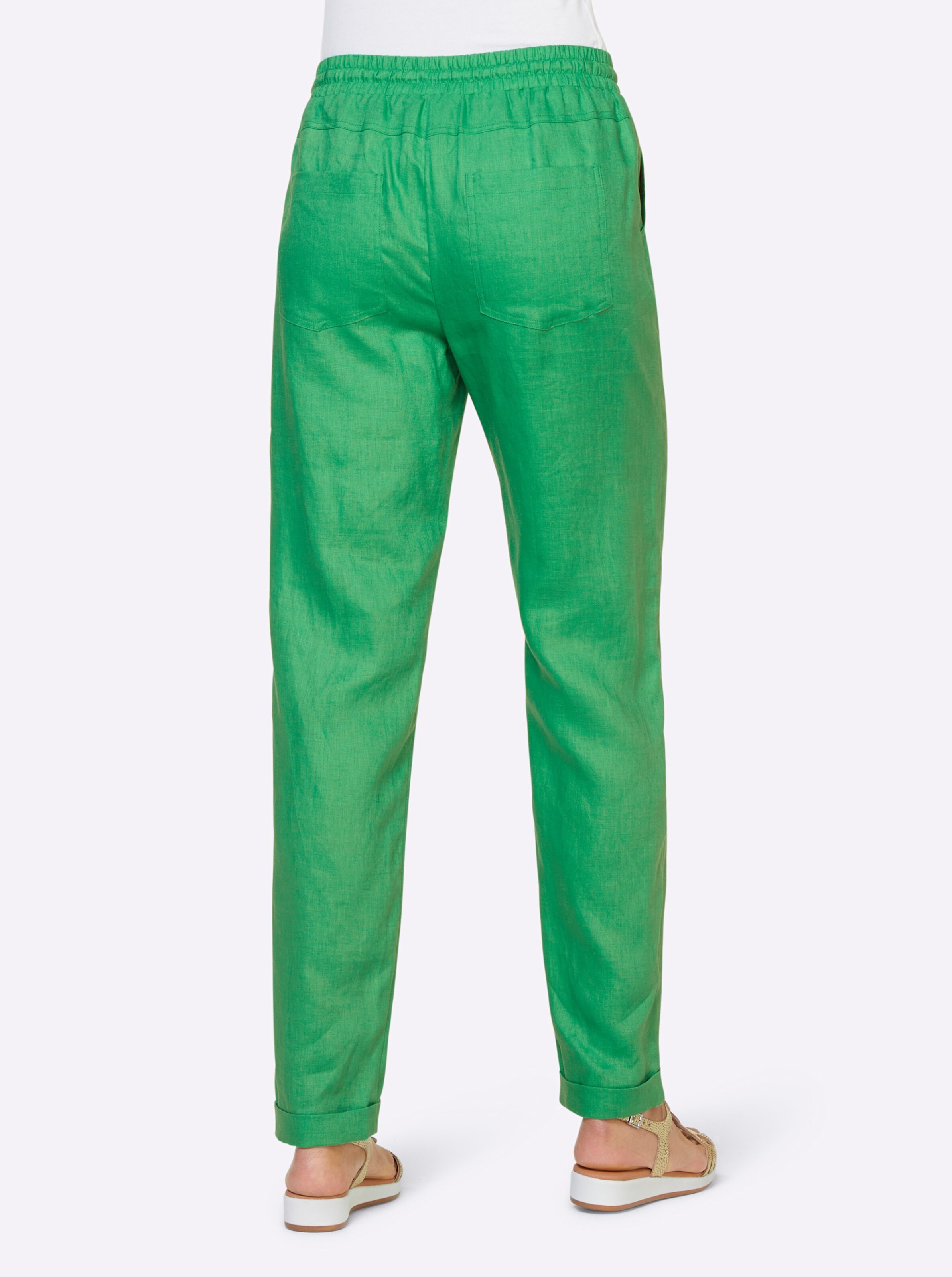 heine Leinenhose in grasgrün