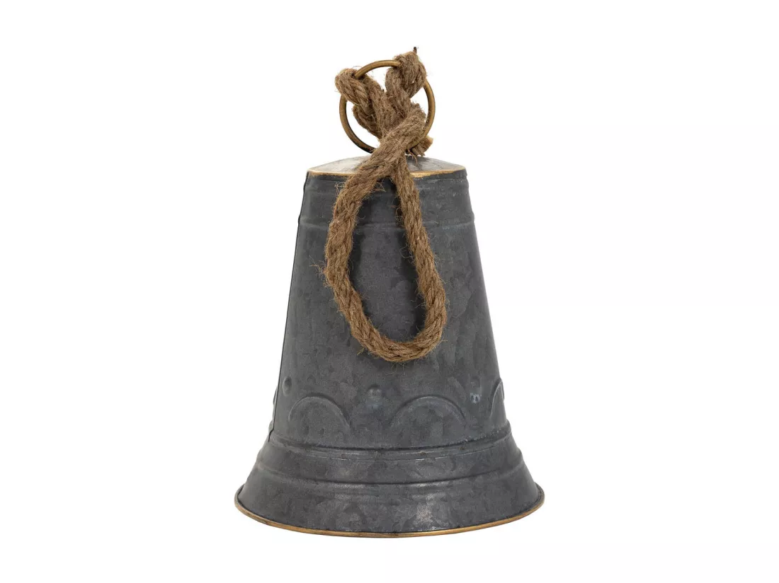 Cloche de décoration en métal marron 17x17x25h