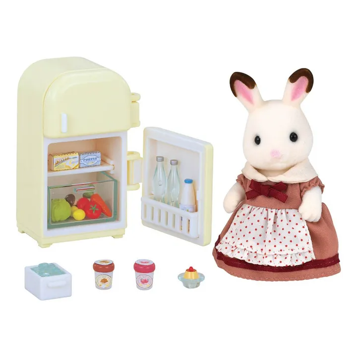 Sylvanian Families Maman Lapin Chocolat et Réfrigérateur