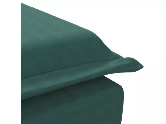 Chaise longue de massage avec traversin vert foncé velours