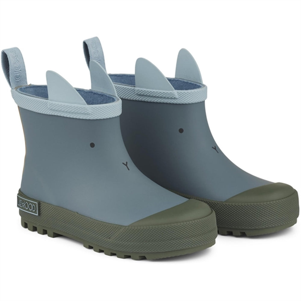 Tekla Gummistøvler Rabbit/Whale Blue Mix
