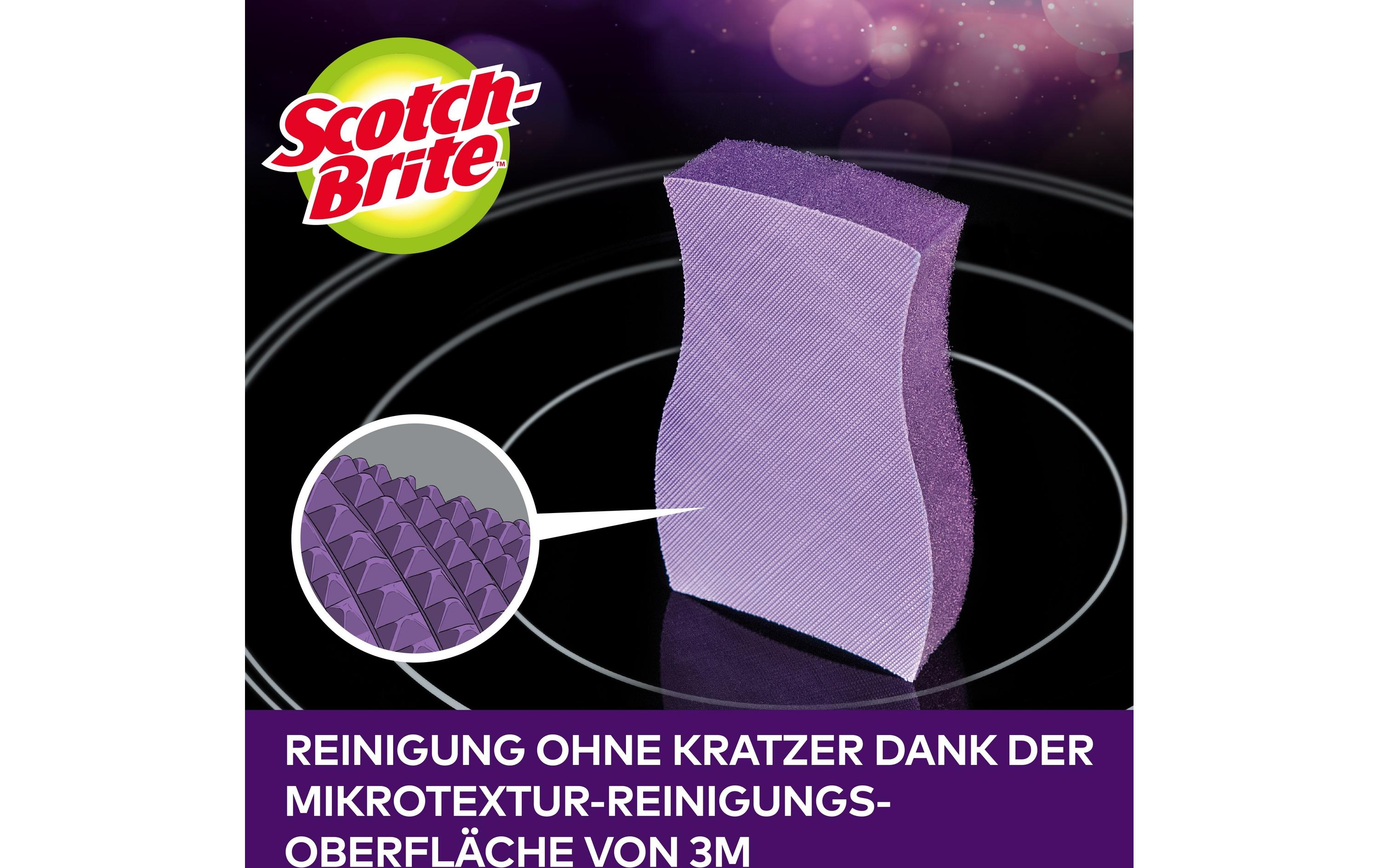 Schwamm 3M Scotch-Brite Glaskeramik 3 StückGlaskeramik-Reinigungsschwämme