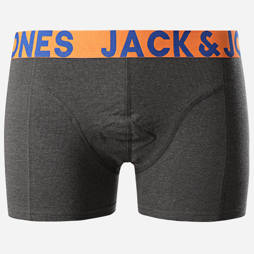 Lot De 3 Boxers Crazy Solid Noir Gris Anthracite Bleu Marine