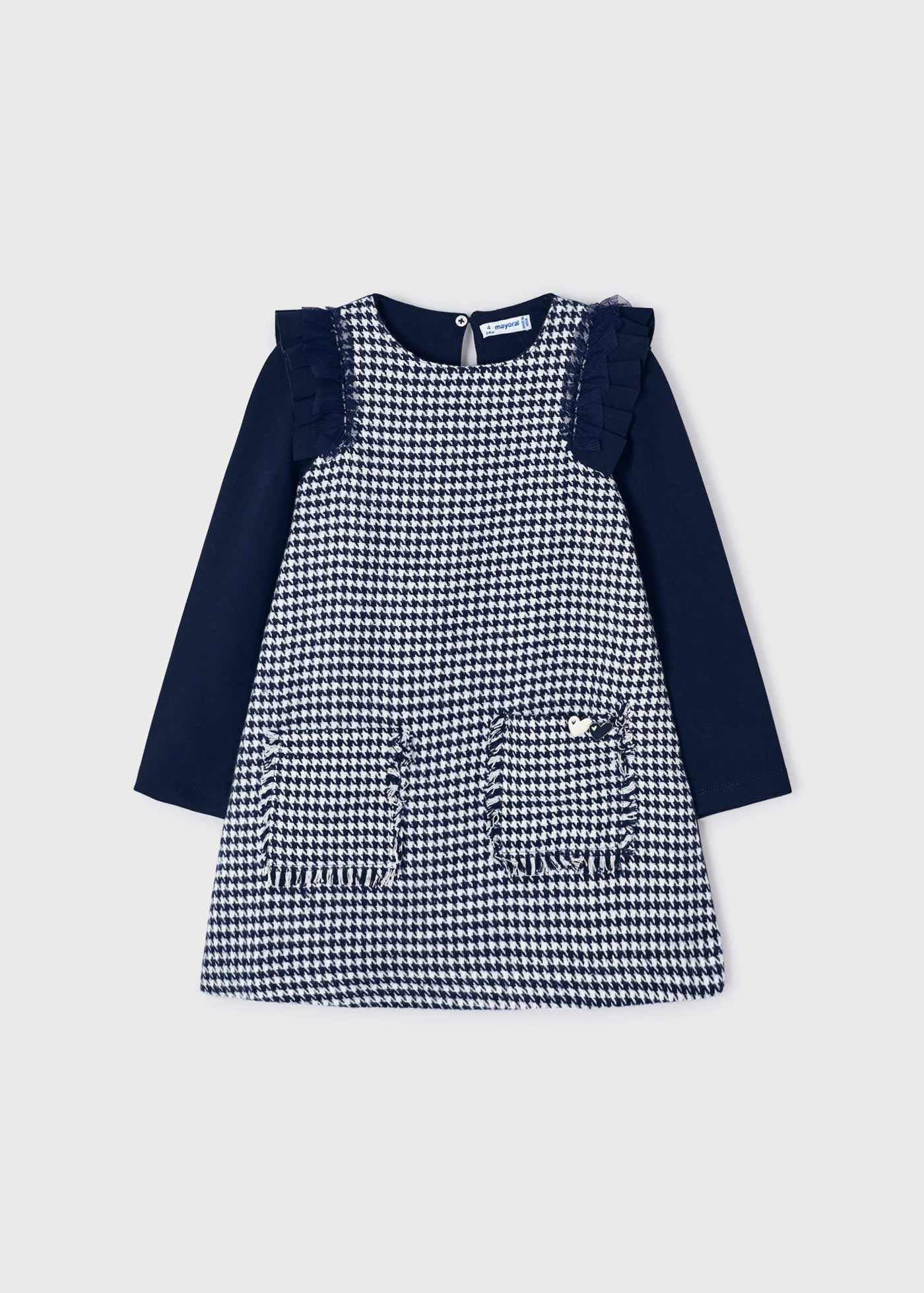 Vestido de malha Roma combinado para meninas
