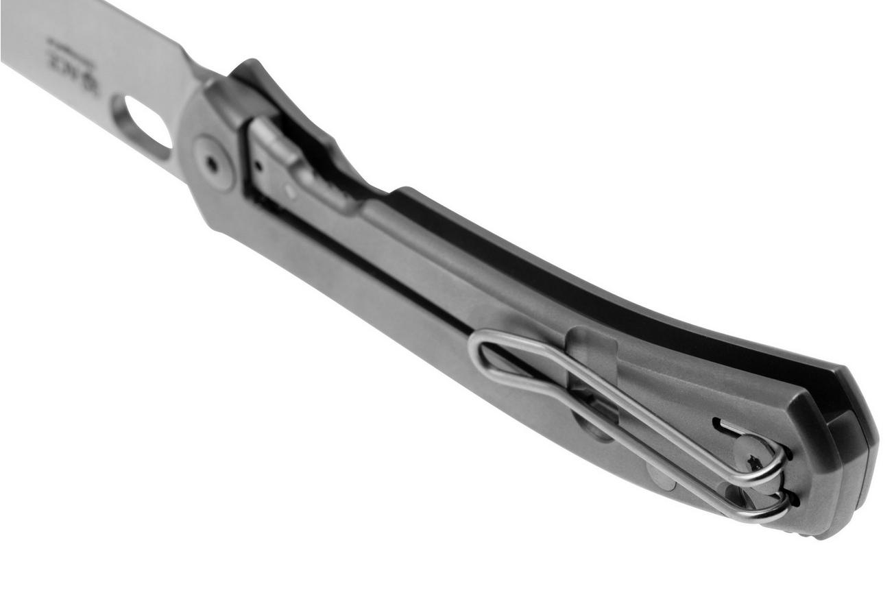 GiantMouse ACE Bleecker Satin CPM Magnacut, Full Titanium, zakmes, Ansø en Voxnaes design