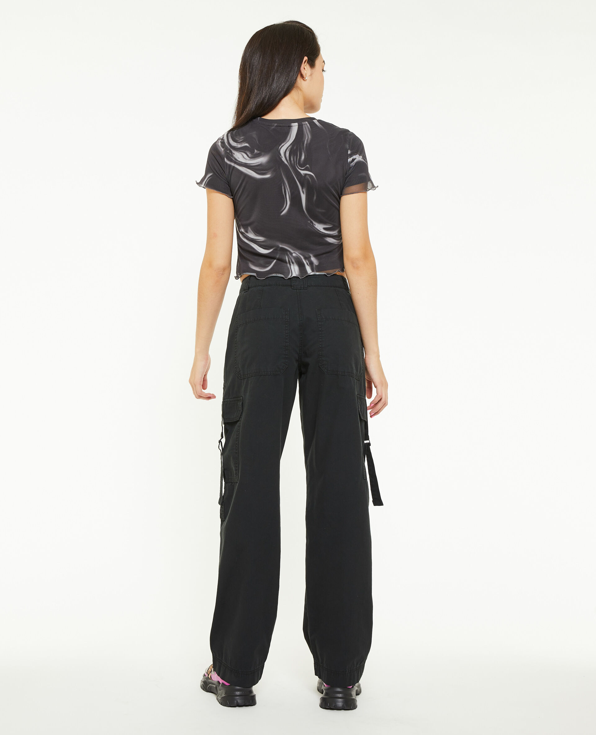 Pantalon cargo avec sangles - Noir