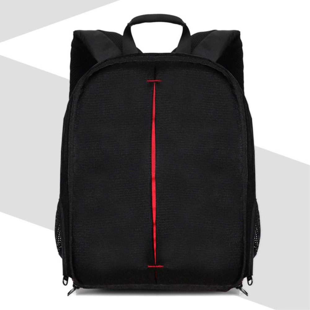 Spritzwassergeschützte DSLR Kamera Compact Backpack Tasche Tragetasche - Schwarz / Rot