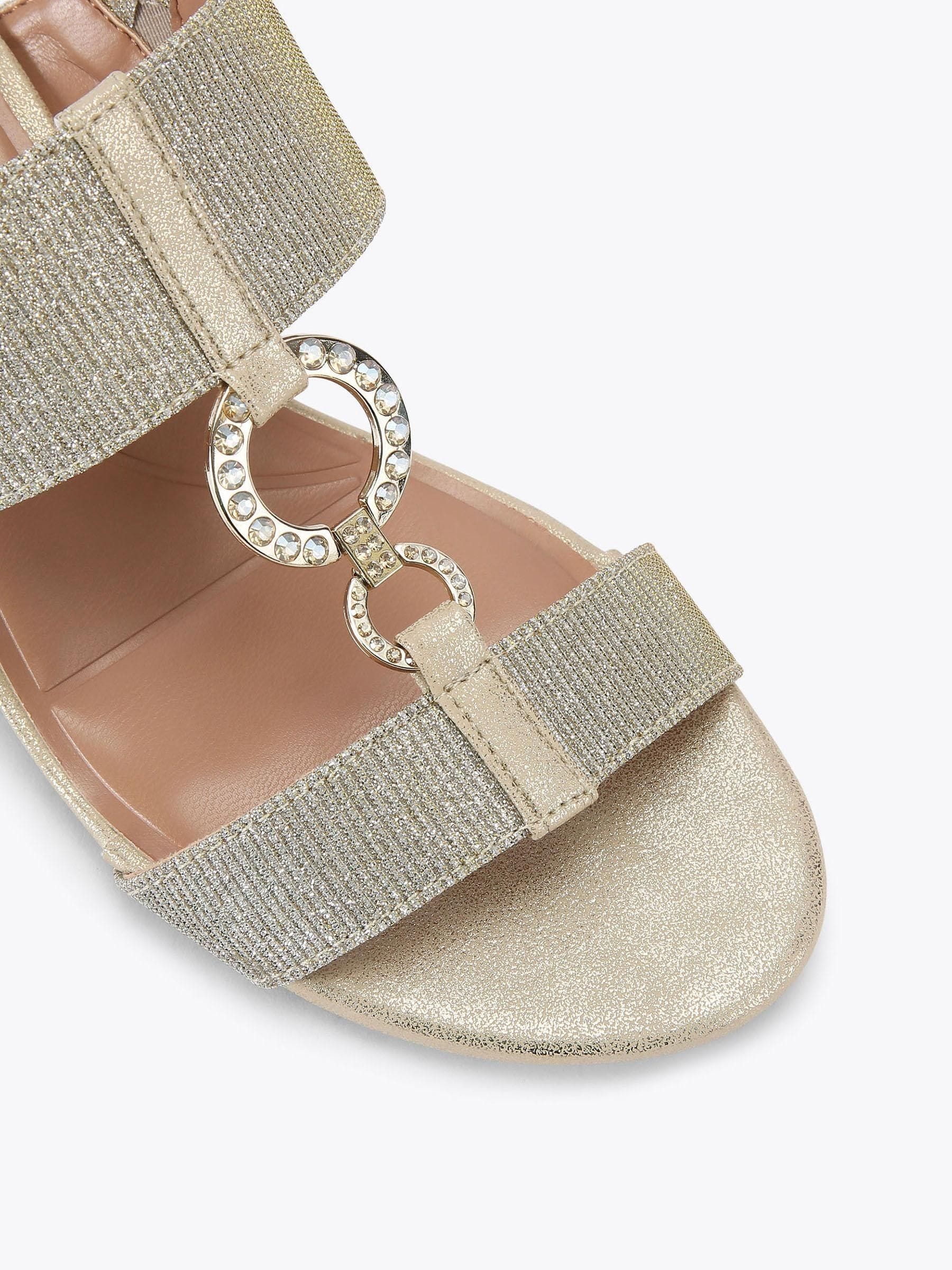 Goud - Carvela Comfort Arletta Mid Wedge Sandals