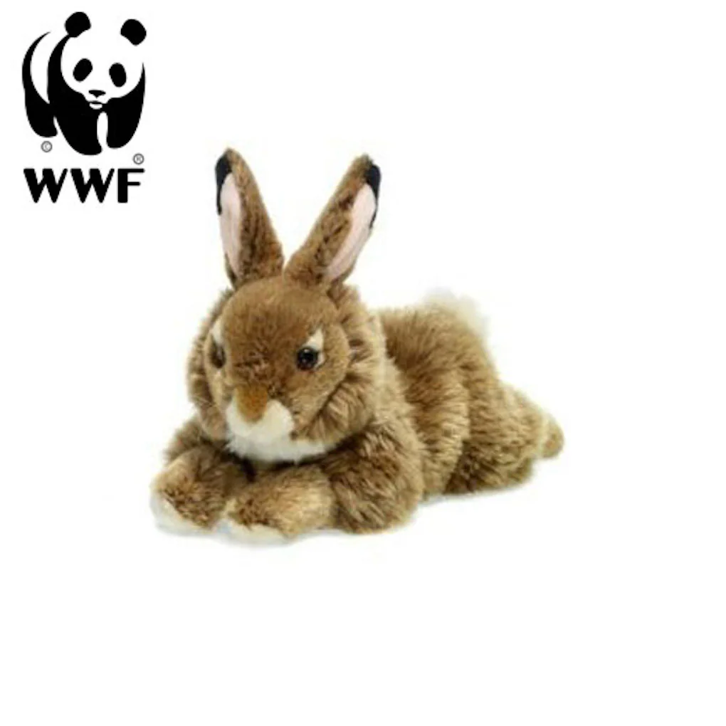 Plüschtier Hase (19cm, liegend) lebensecht Kuscheltier Stofftier Rabbit