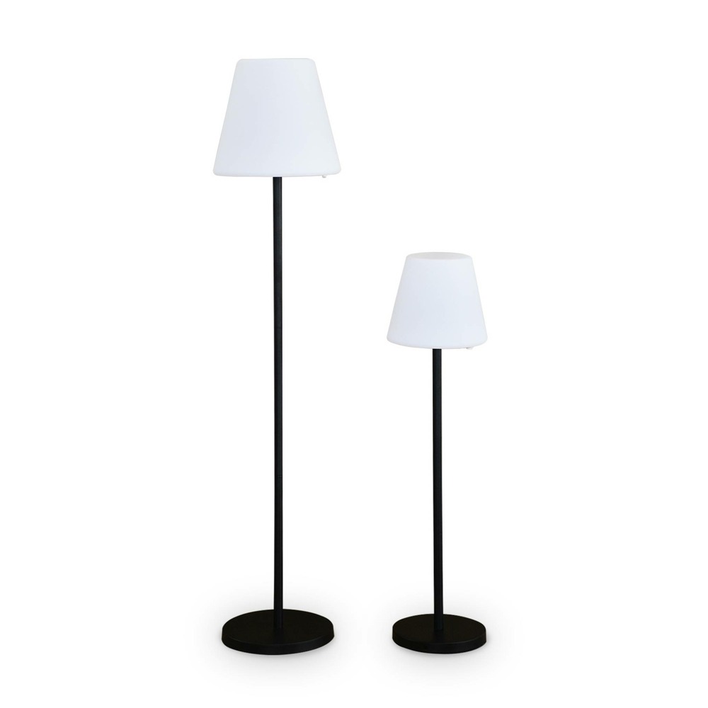 Lampadaire extérieur 150 cm lampada xl led hybride . Lampe multicolore sur pied. Luminaire design à batterie. Solaire. Télécommandé