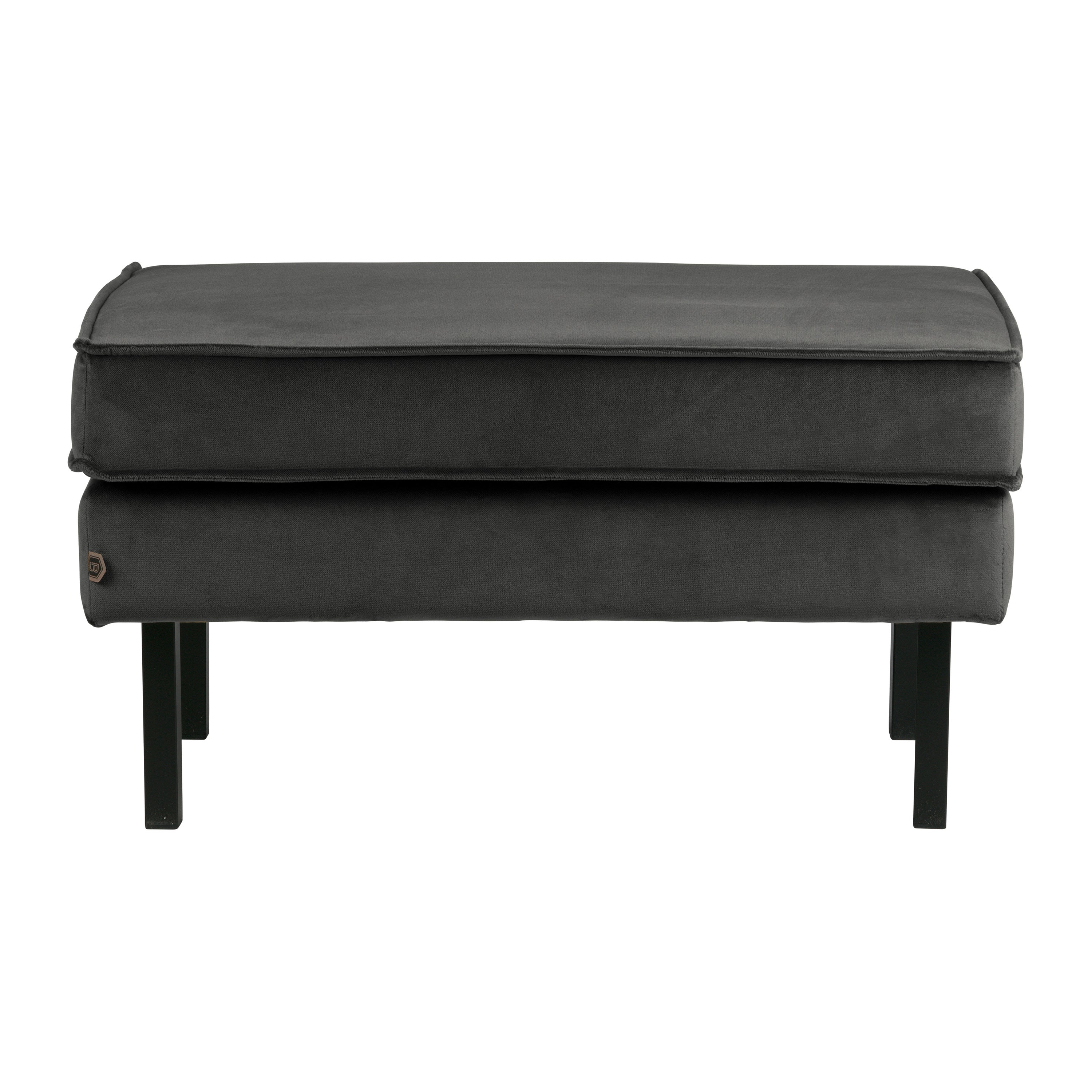 WOOOD Rodeo Hocker - Velvet - Antraciet
