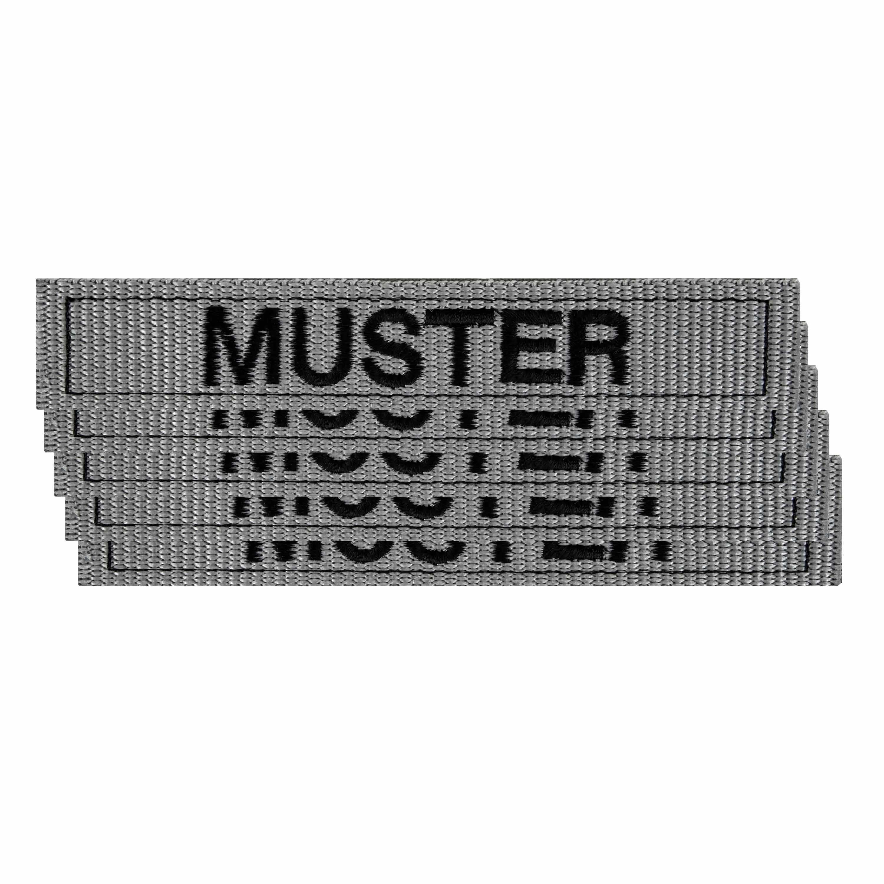 ASMC -  Namensbänder 5er Set grau schwarz
