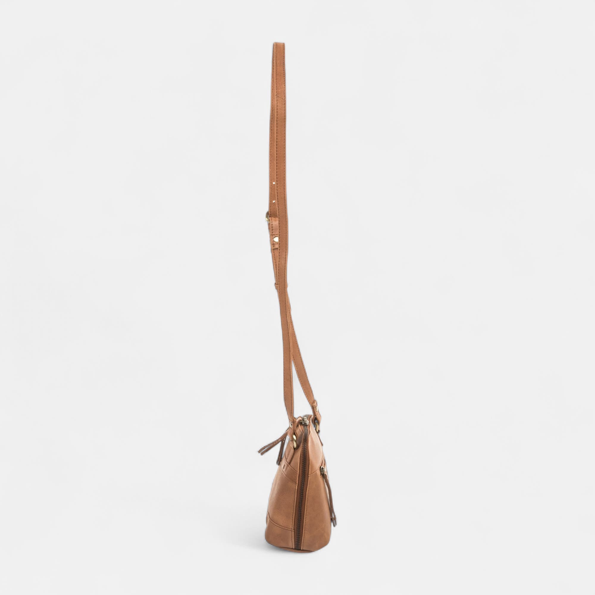 Sac bandoulière en cuir cognac