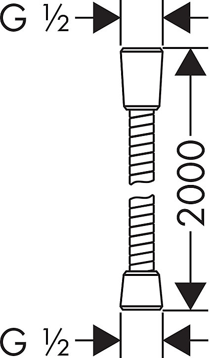 Flexible de douche Hansgrohe Sensoflex 2m