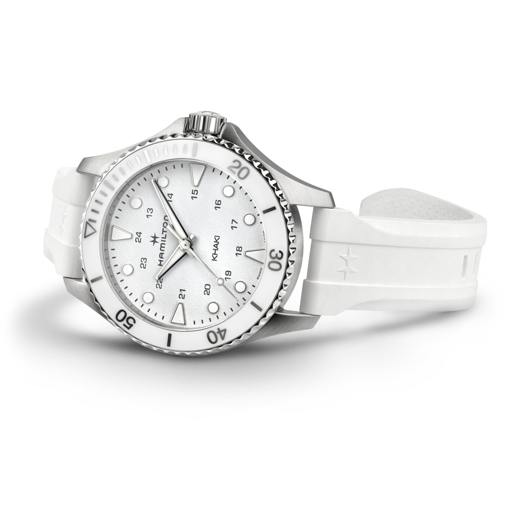 Hamilton Khaki Navy Scuba Weiss