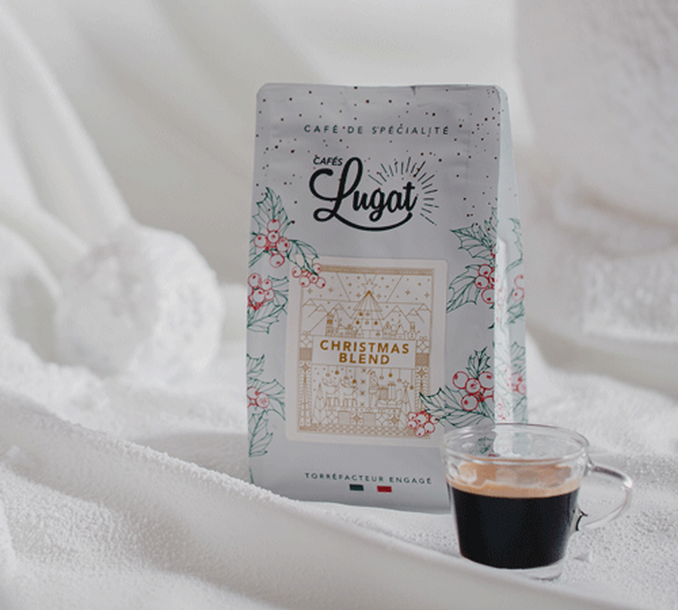 5 x 200g - Café en grain Christmas Blend - Cafés Lugat