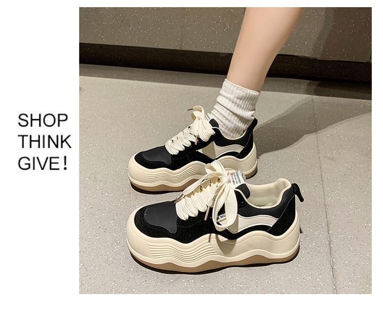 FRAISO - Golvende colorblock platform sneakers