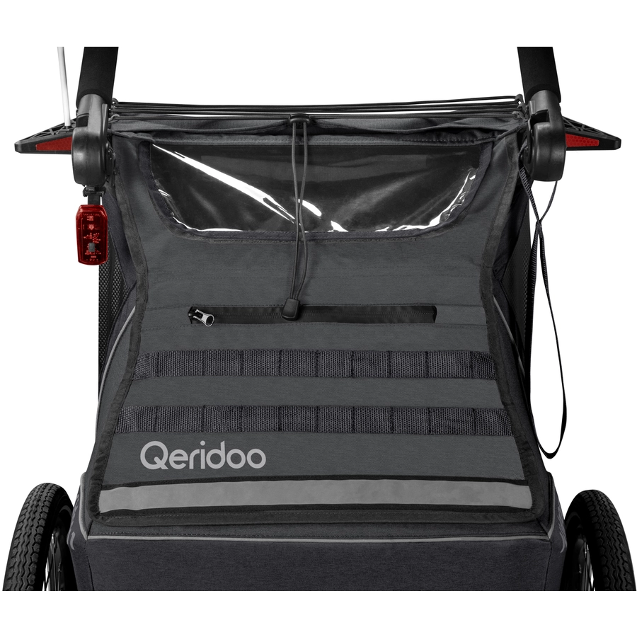 Qeridoo® Kinderfahrradanhänger Kidgoo2 Steel Grey Kollektion 2023