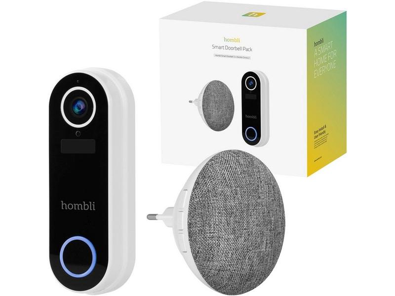hombli Smart Doorbell Pack, Weiss Hombli Smart Doorbell 2 und Hombli Chime 2 Türgong