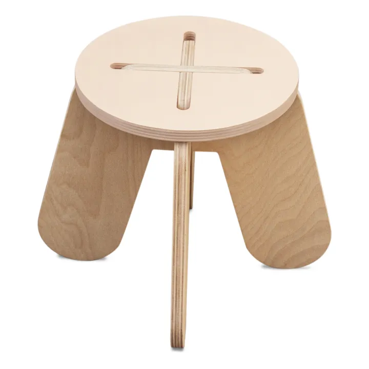 Babai Toys Tabouret pour enfant en bois | Rose pâle