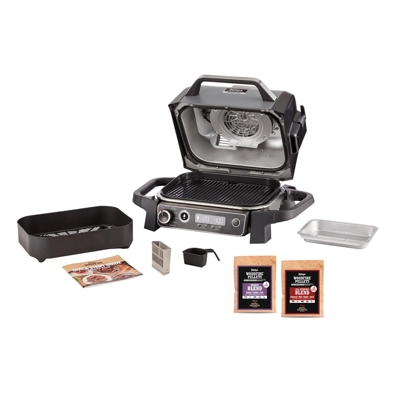 Ninja OG701EU Woodfire grau Elektrogrill